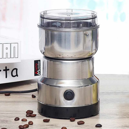 Macina caffè Elettrico 260W in Acciaio Multifunzione Macina Spezie Cereali