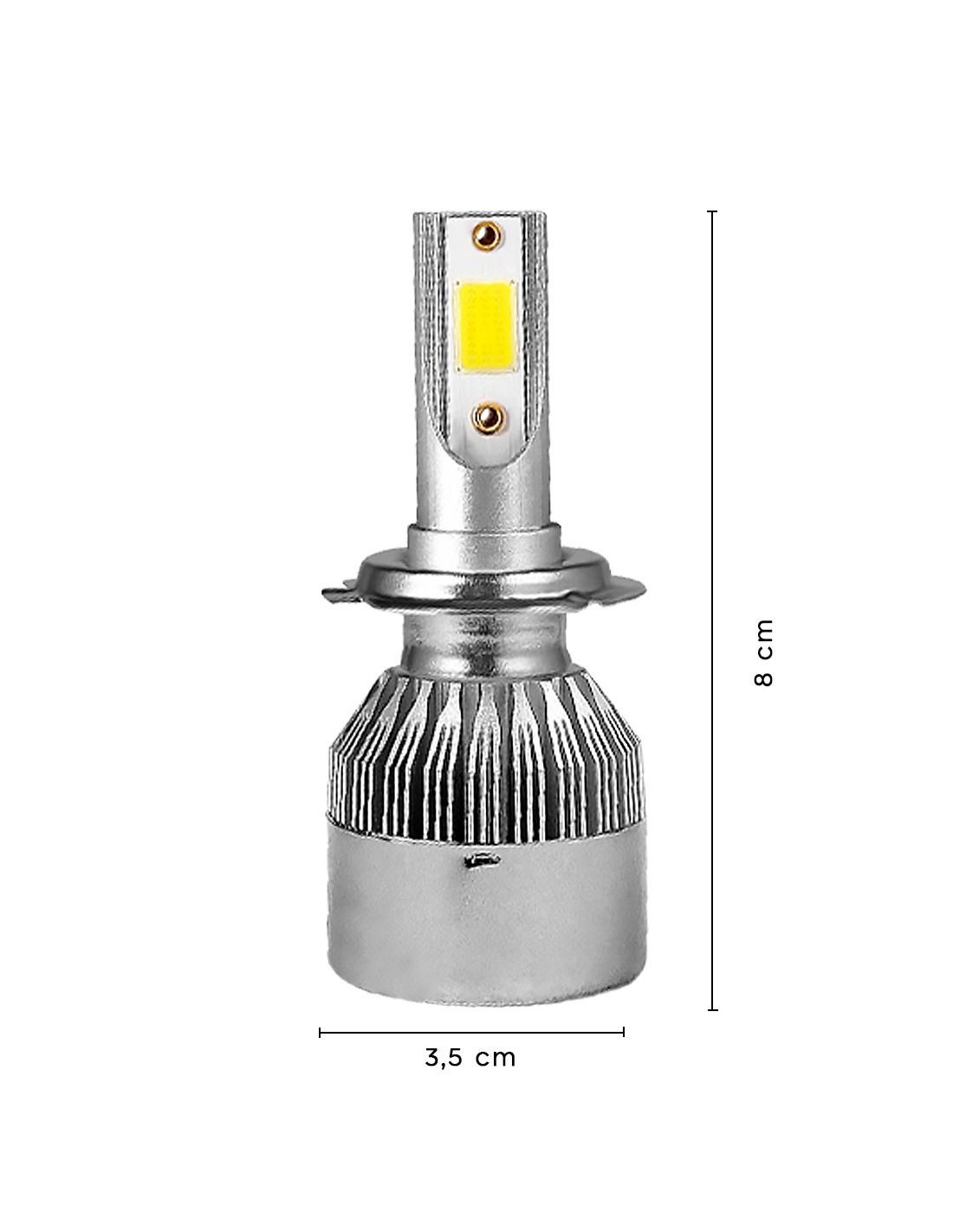 COPPIA LAMPADE A LED COB DA AUTO FARI LAMPADINE H7 36W 3800 LUMENS