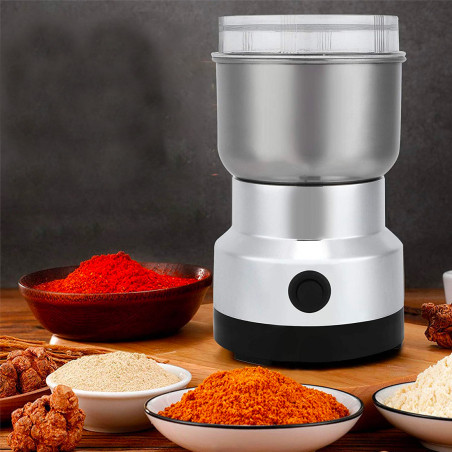 Macina caffè Elettrico 260W in Acciaio Multifunzione Macina Spezie Cereali