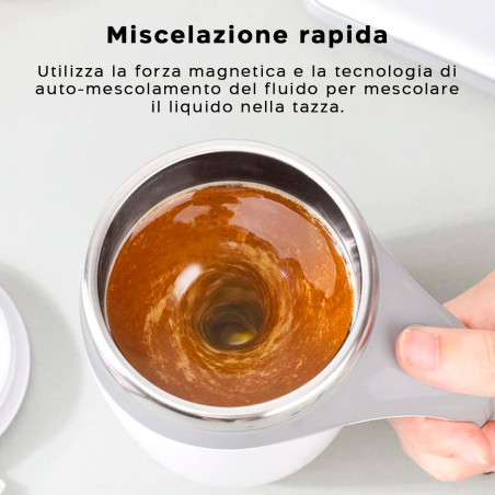 Tazza  da Caffè Automescolante in Acciaio Riutilizzabile Mescolazione Automatica