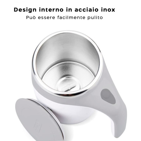 Tazza  da Caffè Automescolante in Acciaio Riutilizzabile Mescolazione Automatica