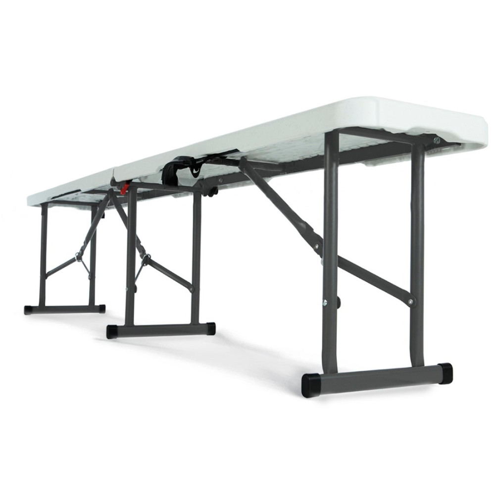 Set Tavolo 2 Panche Pieghevoli in Plastica...