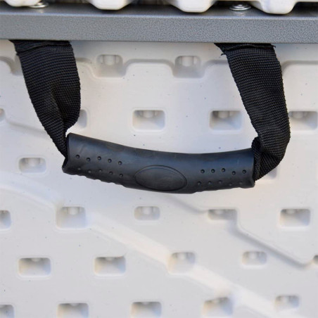 Set Tavolo e Panca Pieghevoli in Plastica Bianco da Birreria Campeggio Giardino