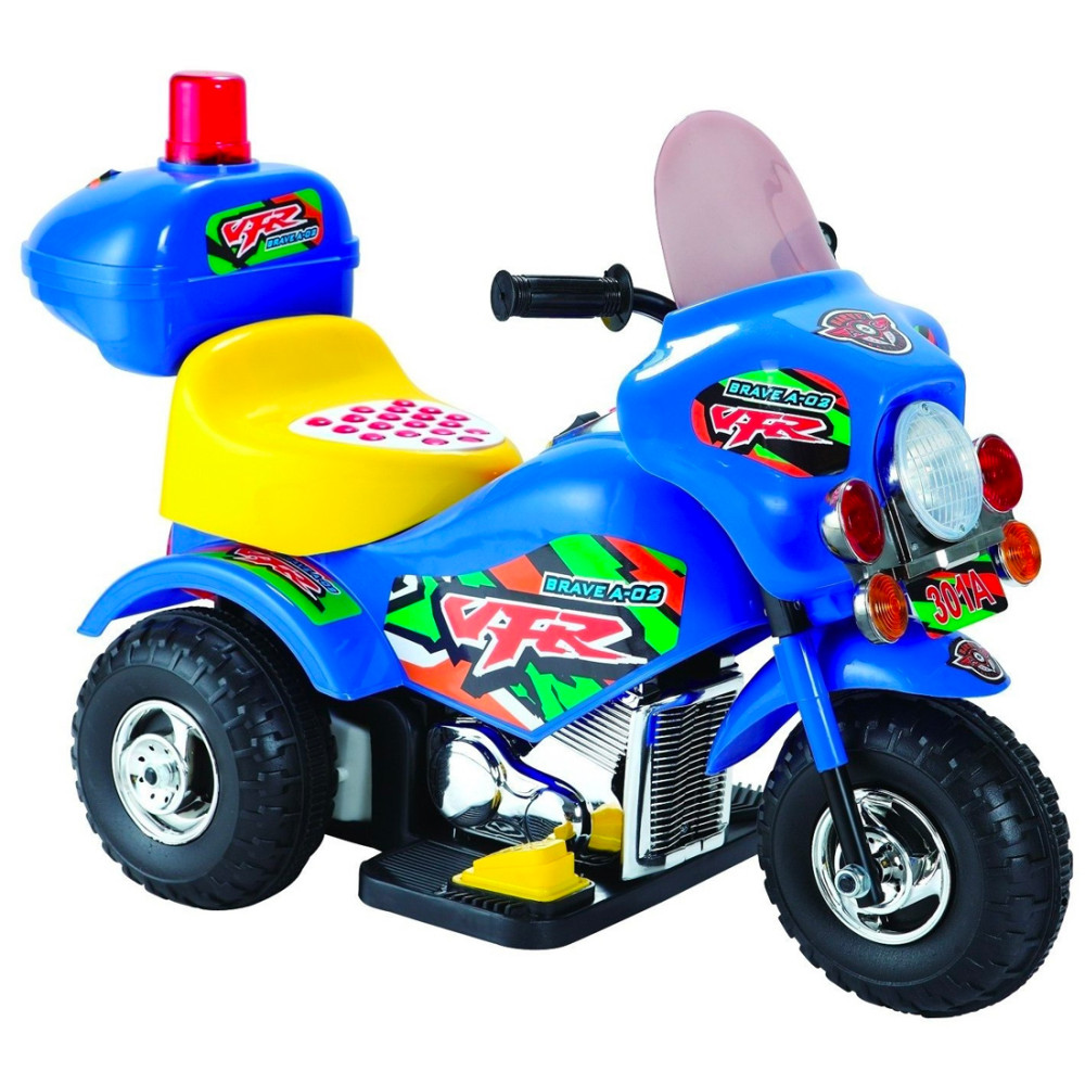 Moto Elettrica per Bambini POLICE a Pedale 6V...