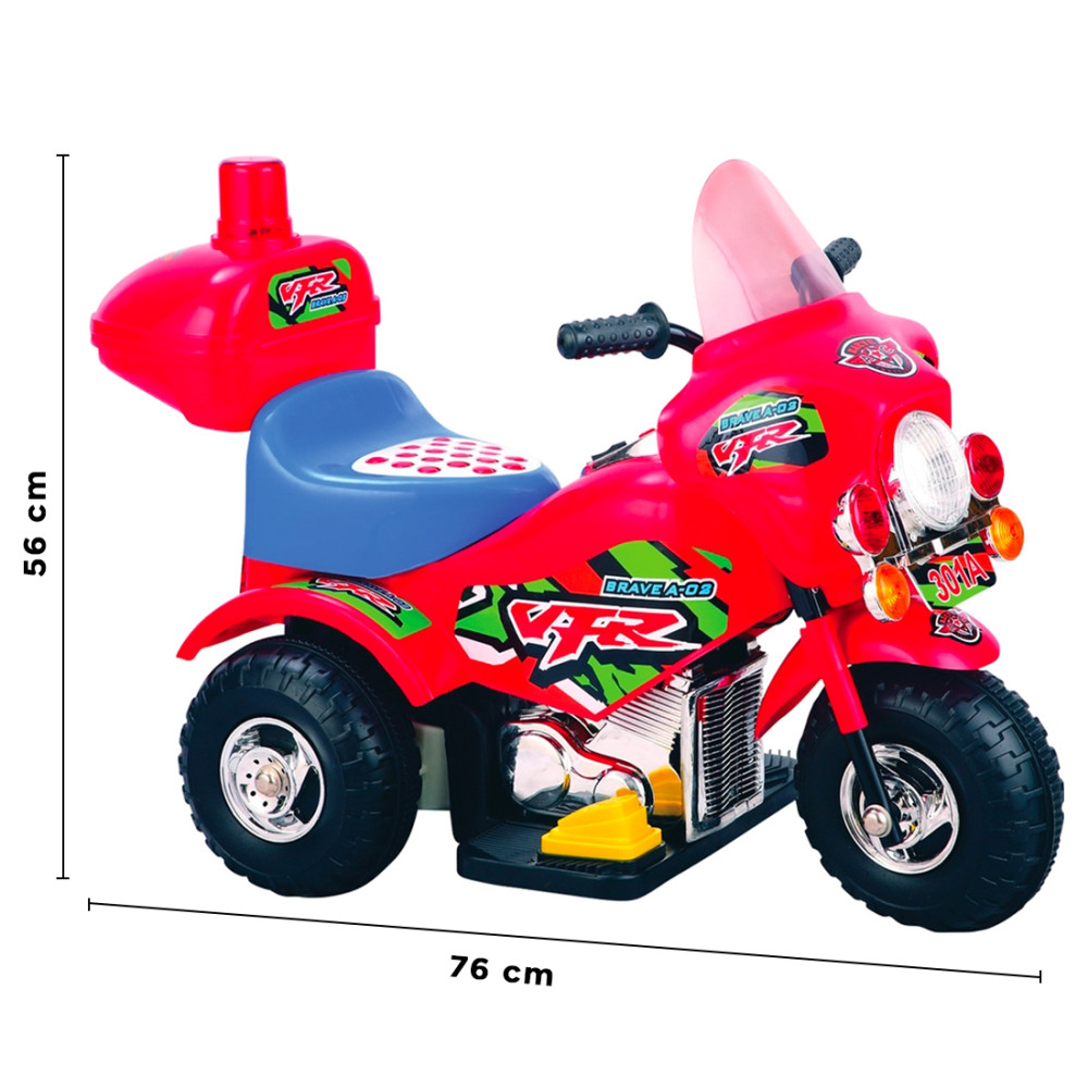 Moto Elettrica per Bambini POLICE a Pedale 6V...