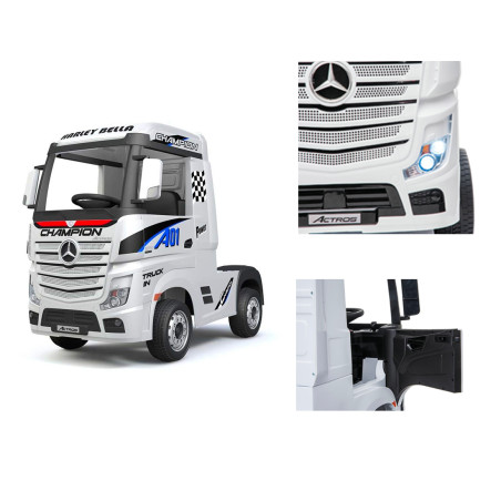 Camion MERCEDES ACTROS LT911 Elettrico Motrice per Bambini 12V Porte Apribili