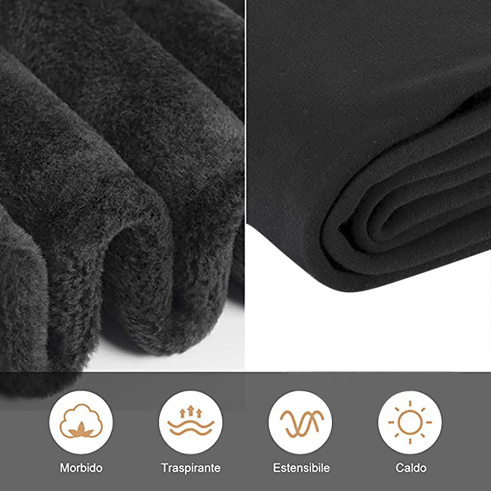 Leggings Zero Gradi Nero Interno Termico...