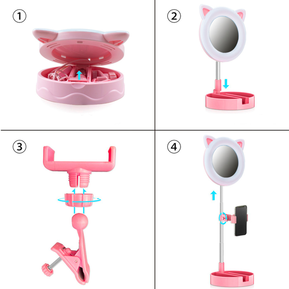 Specchio Luminoso per Smartphone con Luce LED...