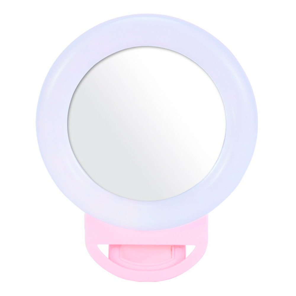 Image of Anello Selfie Luminoso Smartphone con Pinza Flash LED RGB Ring Light Portatile
