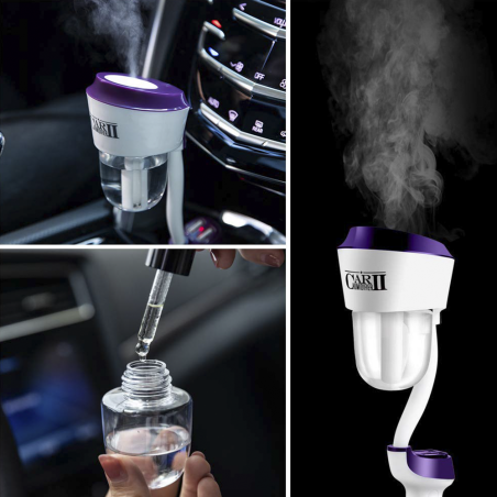 Mini Purificatore Auto Umidificatore Diffusore Aromi con Accendisigari Presa USB