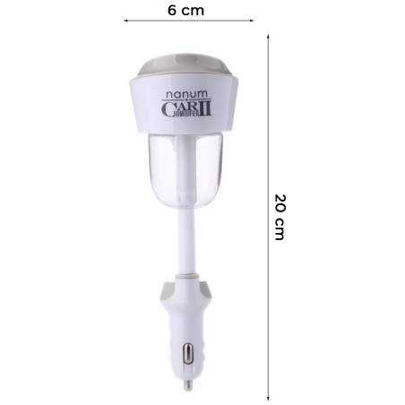 Mini Purificatore Auto Umidificatore Diffusore Aromi con Accendisigari Presa USB
