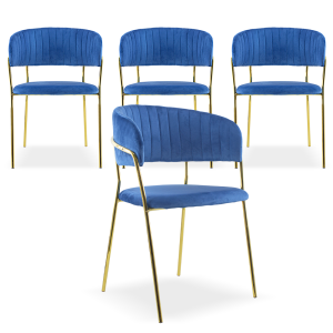 Set 4 Sedie da Pranzo DAFNE Velluto Poltroncina Soggiorno... 2