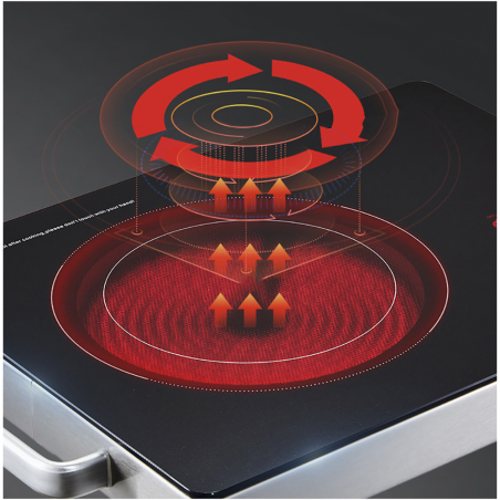 Piano Cottura Induzione Elettrica Portatile 2200W con Display LED Comandi Touch