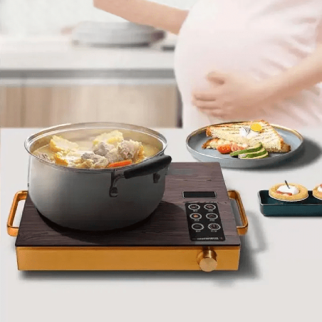 Piano Cottura Induzione Elettrica Portatile 2200W con Display LED Comandi Touch