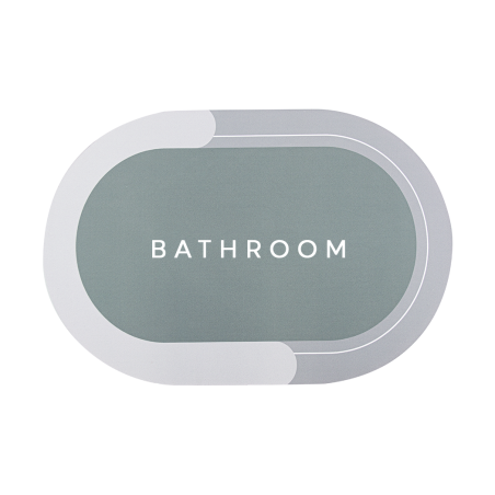 Tappetino Bagno Antiscivolo Ovale 43x67cm in Microfibra Assorbente per Doccia