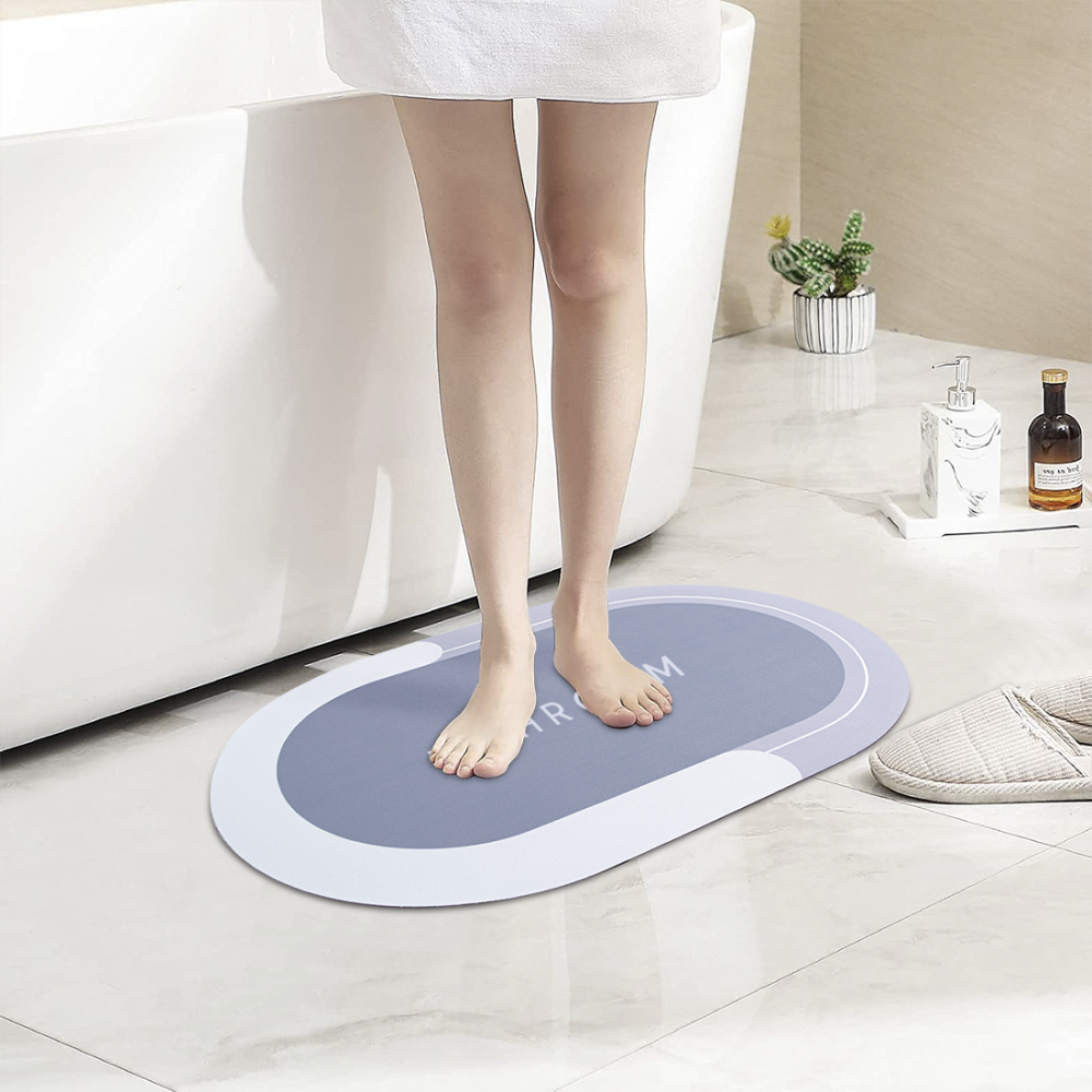 Tappetino da bagno angolare assorbente antiscivolo soffice morbido e  confortevole tappetino doccia arrotondato quadrante lavabile