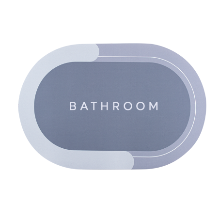 Tappetino Bagno Antiscivolo Ovale 43x67cm in Microfibra Assorbente per Doccia