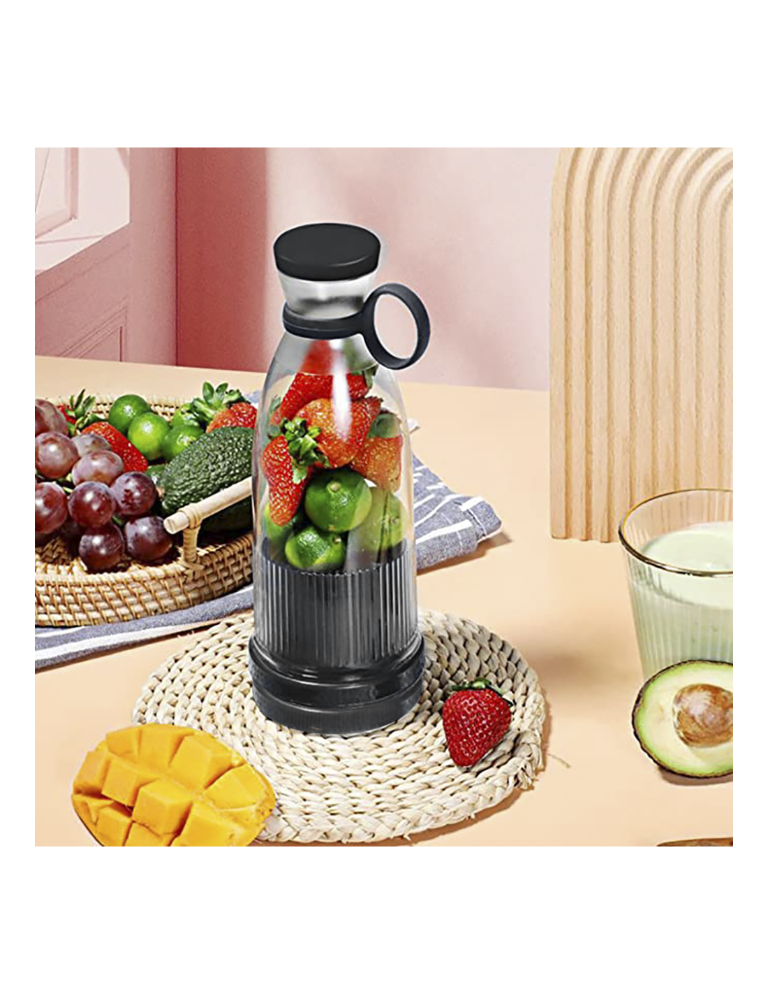 Frullatore Portatile Mini Juice Bottiglia per Smoothie Ricaricabile  Portatile