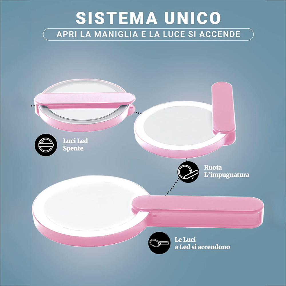 Specchio Cosmetico Luce a LED per Trucco...