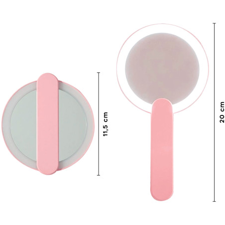 Specchio Cosmetico Luce a LED per Trucco Tascabile Specchio Make-Up Ricaricabile