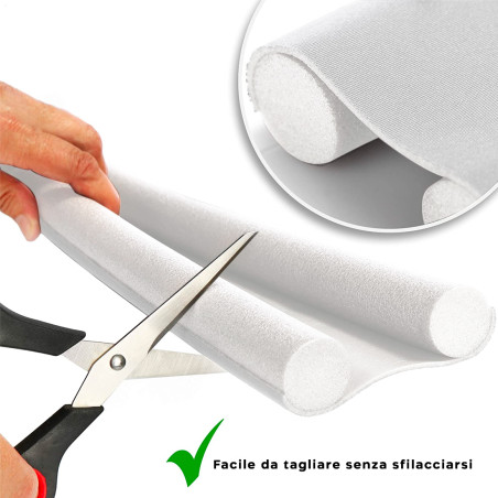 Set 2 Paraspifferi Sottoporta e Finestre Doppia Guarnizione Ritagliabile