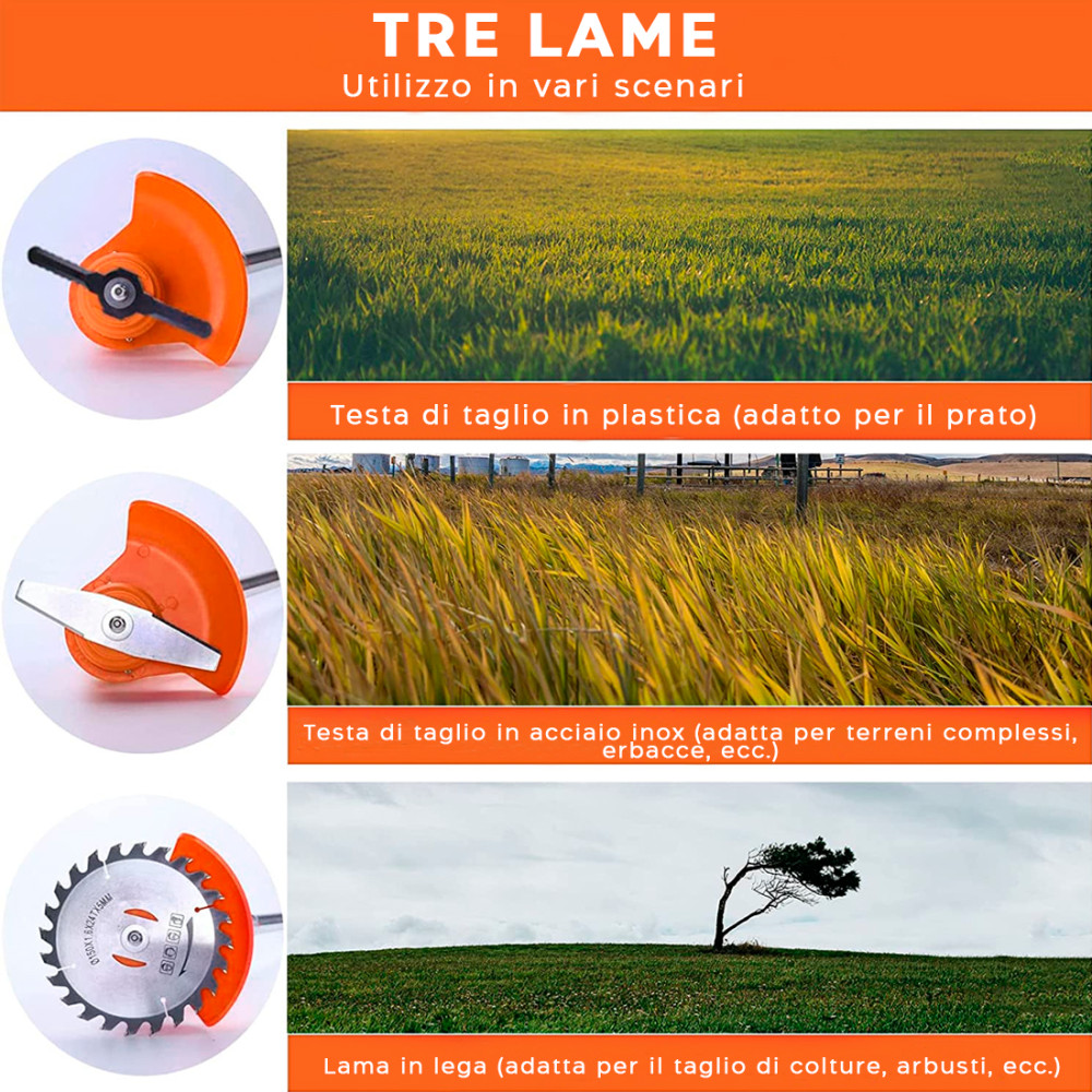 Decespugliatore Cordless Doppia Batteria 36W...