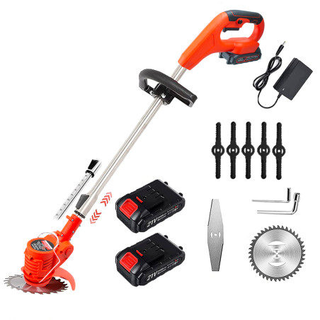 Decespugliatore Cordless Doppia Batteria 36W Tagliaerba 18000 G/min Giardinaggio