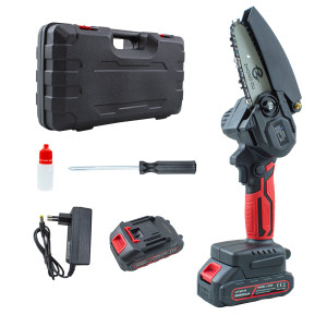 Mini Motosega Doppia Batteria 21V Cordless 6 Pollici Senza Fili  Valigetta