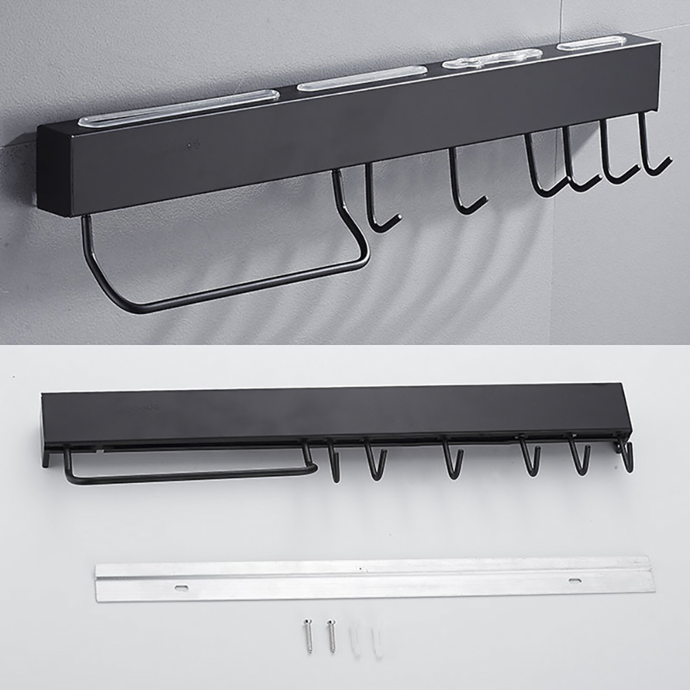 Portacoltelli da Parete 40cm Acciaio Nero...