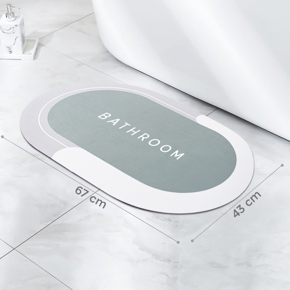 Tappetino Bagno Antiscivolo Ovale 43x67cm in...