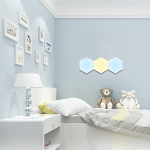 Luce LED Esagonali RGB 3pz Lampade Faretti Applique Da... 2