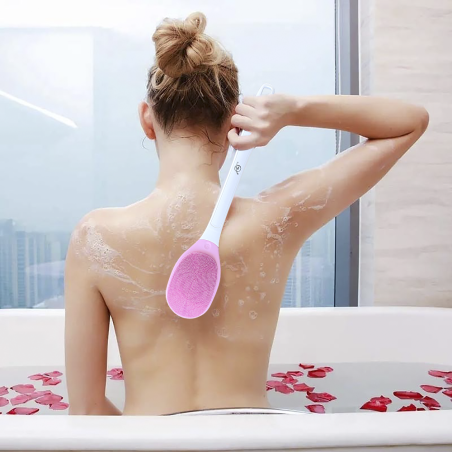 Spazzola per Bagno Elettrica Massaggiante Corpo con Vibrazioni Impermeabile IPX7