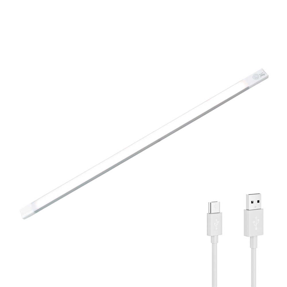 Image of Striscia 28 LED Luce Naturale da Armadio 38cm Ricaricabile USB Sensore Movimento052