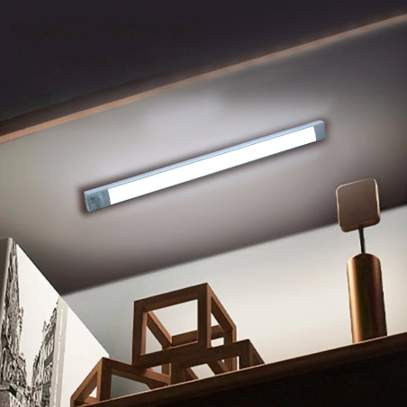 Striscia 28 LED Luce Fredda per Armadio 38cm Ricaricabile USB Sensore Movimento