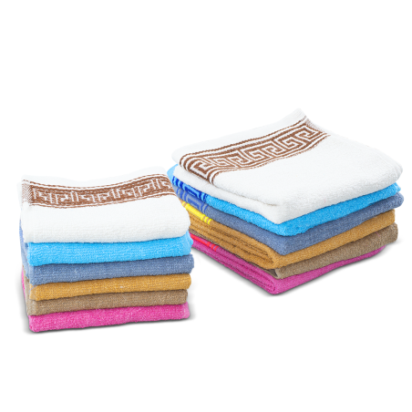 Set 12pz Asciugamani da Bagno 6pz Viso 6pz Ospite Extra Assorbente Vari Colori
