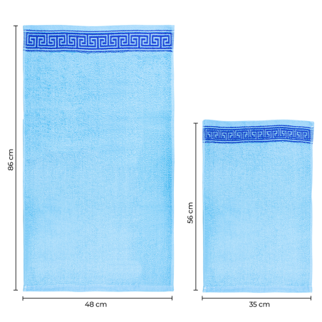 Set 12pz Asciugamani da Bagno 6pz Viso 6pz Ospite Extra Assorbente Vari Colori