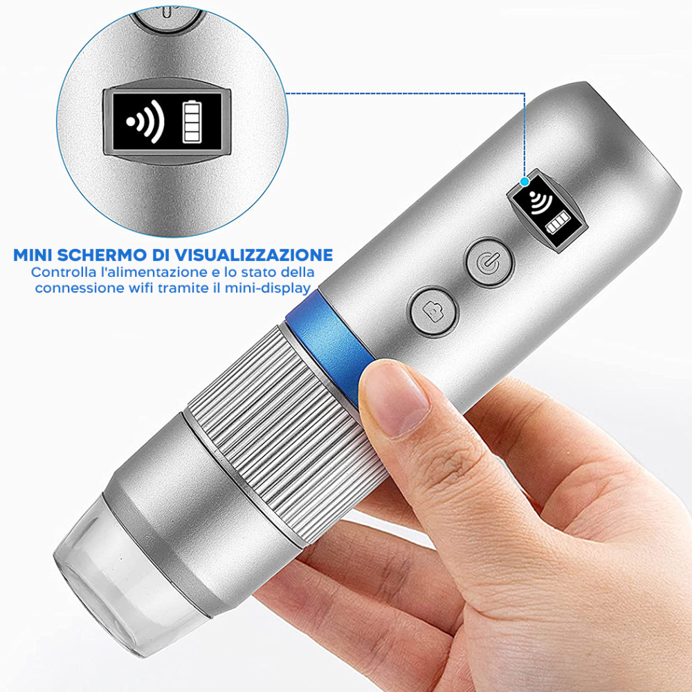 Microscopio Elettronico Digitale Wi-Fi Q-XW06...