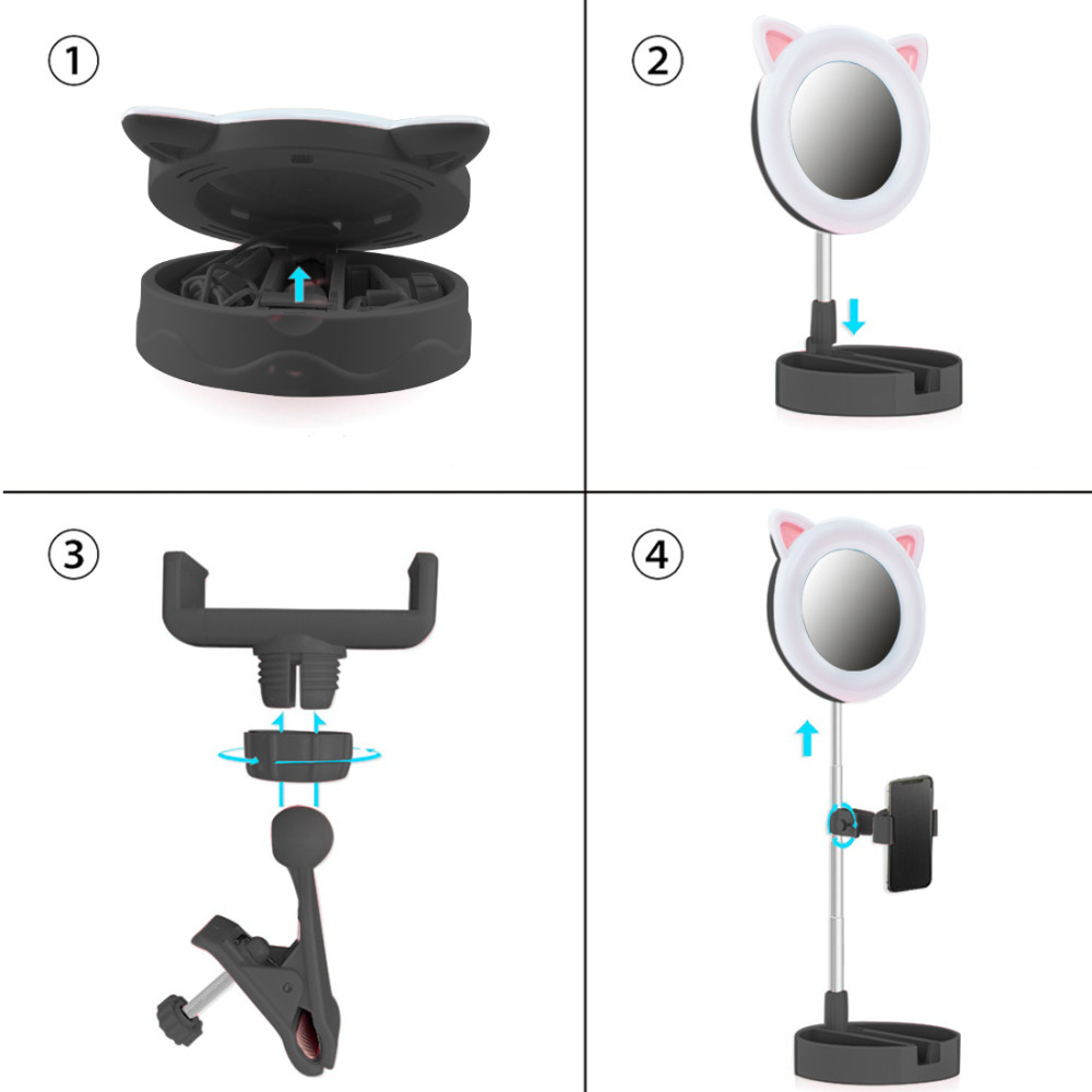 Specchio Luminoso per Smartphone con Luce LED...