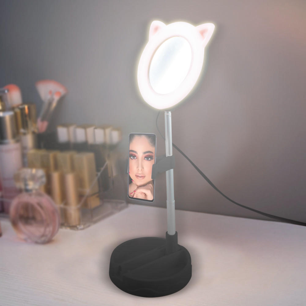 Specchio Luminoso per Smartphone con Luce LED...