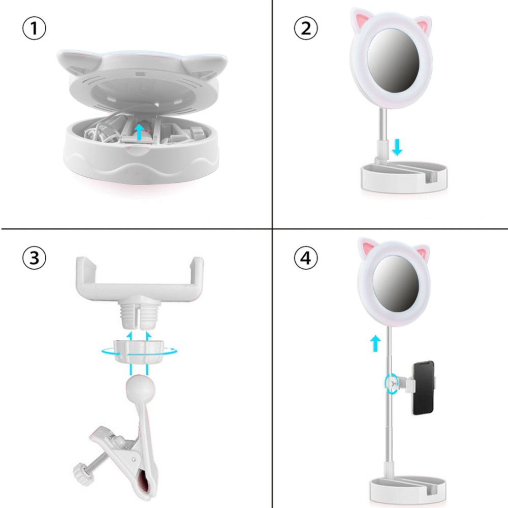 Specchio Luminoso per Smartphone con Luce LED...