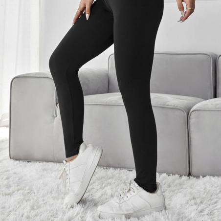 Set 5 Leggings Donna KAMI 4 Neri 1 Grigio Tessuto Elasticizzato Pantalone Estivo