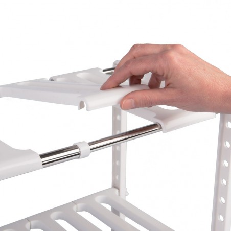 Scaffarle a 2 piani organizzatore modulare estesibile sotto lavello e mobili