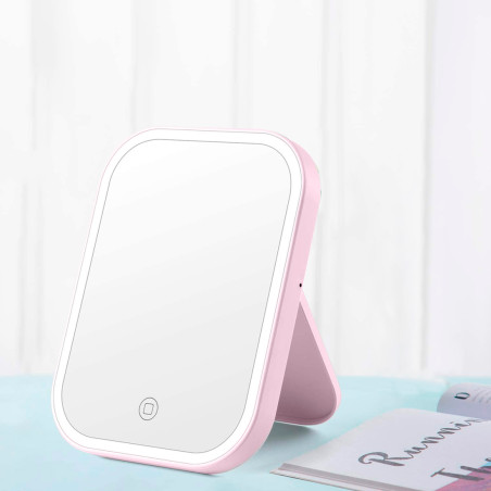 Specchio Cosmetico per Trucco Luce LED Bianca Make UP Ricaricabile e Portatile
