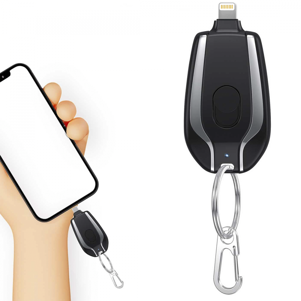 Portachiavi Powerbank 1500mAh Caricabatterie...