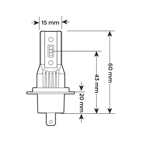 Coppia 2 Lampadine M9 Fari H7 LED Auto e Moto 1500LM 16W Luce Bianca 6000-7000K