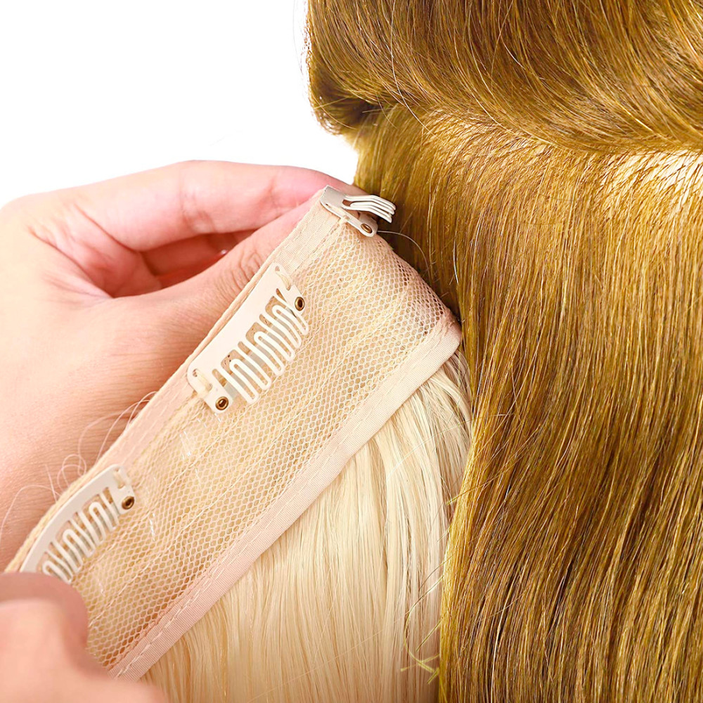 Extension 4 Clips Biondo Chiaro Mossi Lunghi...