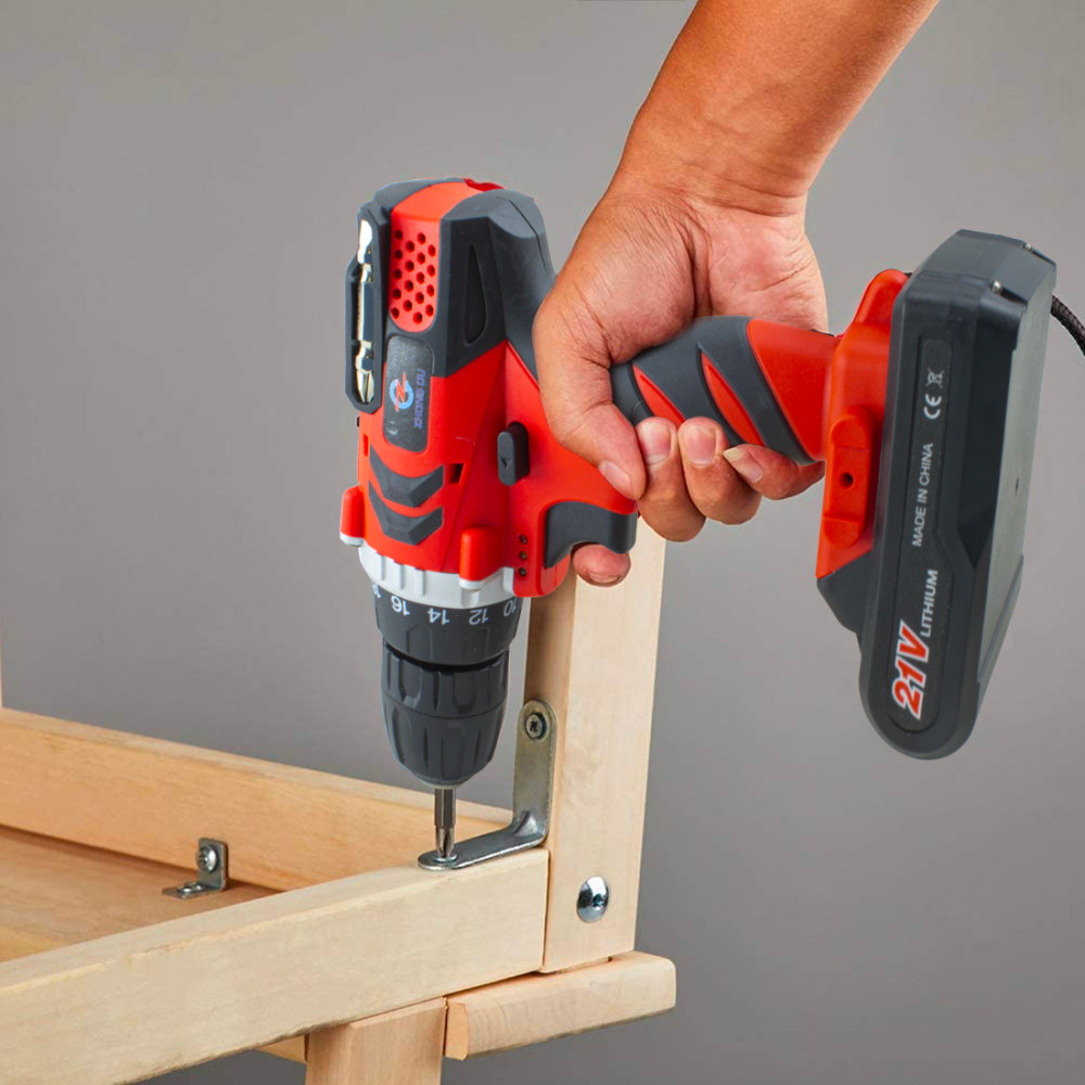 Trapano Avvitatore Doppia Batteria 21V Senza...