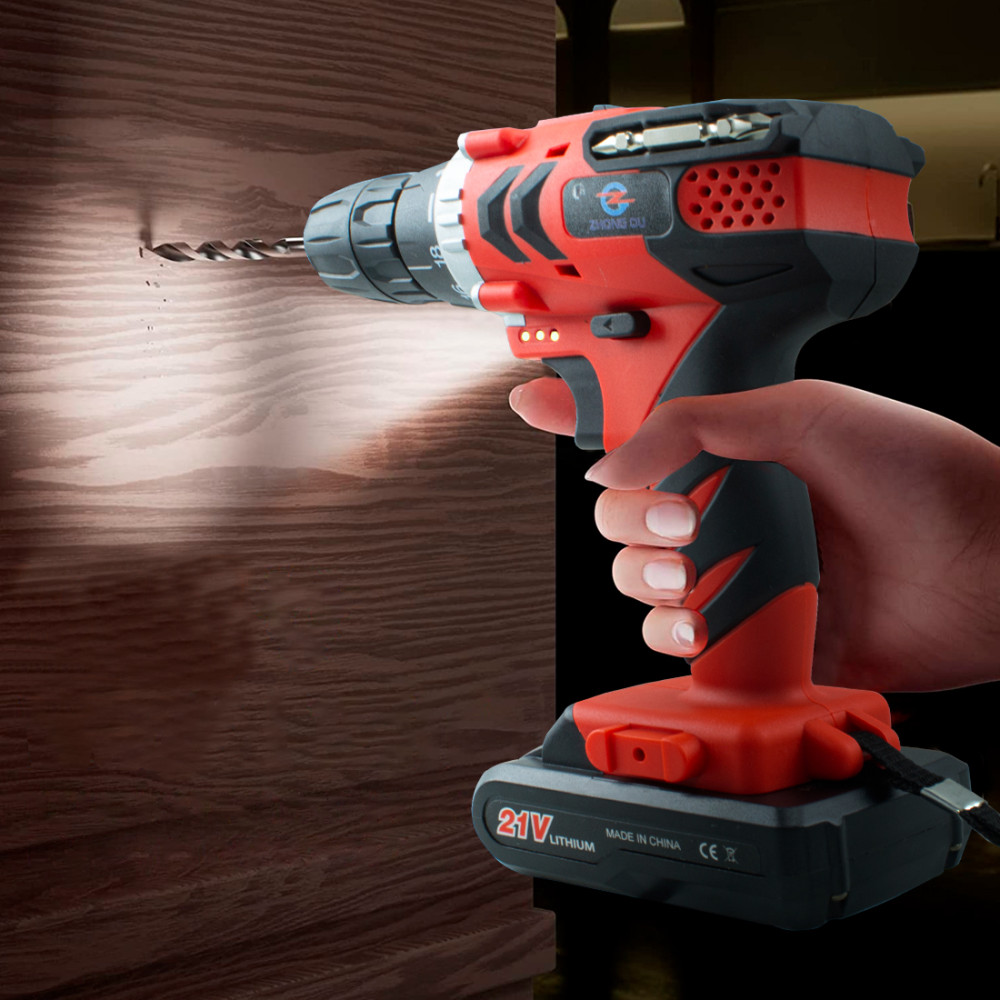 Trapano Avvitatore Doppia Batteria 21V Senza...