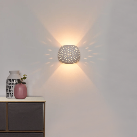 Applique Gesso Plafoniera GS-5018 Attacco G9 a Parete Doppia Emissione di Luce