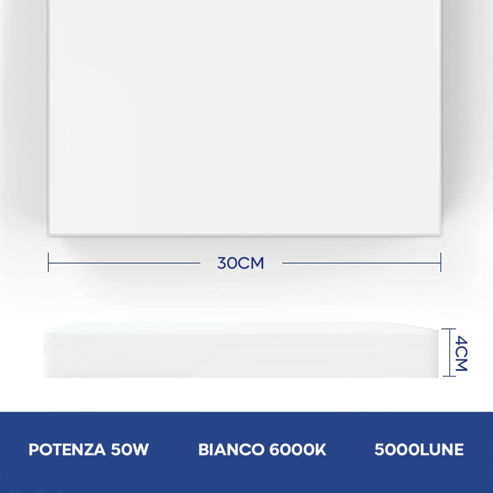 Plafoniera da Soffitto a LED 50W Luce Bianca...